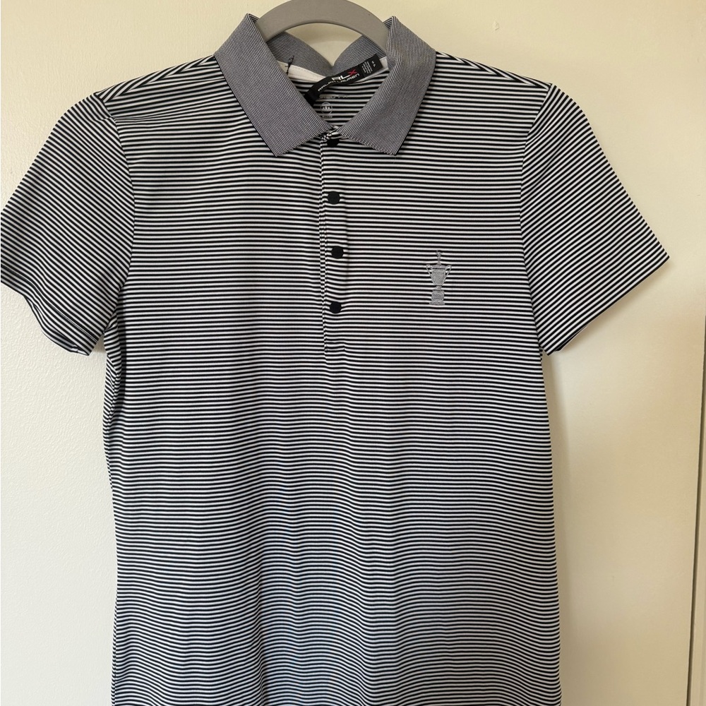 Ralph Lauren Golf Polo Shirt - Black and White Stripes